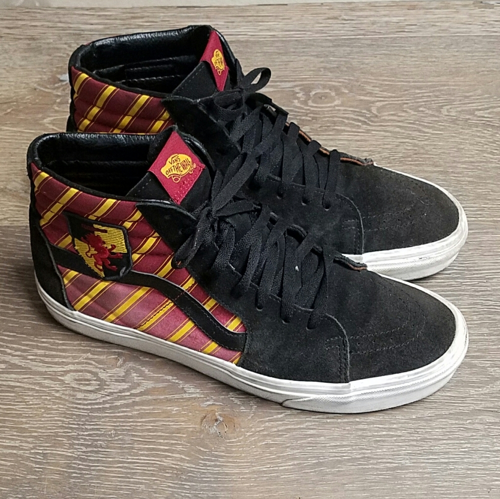 *VANS SK8- HI  Harry Potter Black Suede Sneakers Shoes Mens SZ 10.5